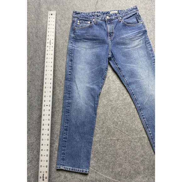 AG Jeans Womens 30R Blue Sloughy Slim Ex Boyfriend Slim Contour 360 Whiskering - Picture 6 of 13